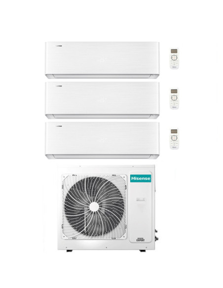 Climatizzatore Condizionatore Hisense Energy Pro X Wifi R32 Trial Split Inverter 9000 + 9000 + 9000 BTU con U.E. 3AMW72U4RJC ...