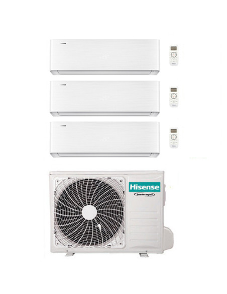 Climatizzatore Condizionatore Hisense Energy Pro X Wifi R32 Trial Split Inverter 9000 + 9000 + 12000 BTU con U.E. 3AMW52U4RJC...