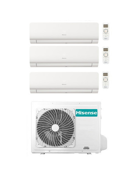 Climatizzatore Condizionatore Inverter Hisense New Energy Wifi R32 Trial Split 7000 + 7000 + 7000 BTU con U.E. 3AMW52U4RJC Cl...