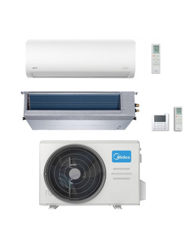 Climatizzatore Condizionatore Midea Xtreme + Canalizzato Dual Split 9000 + 12000 BTU con U.E. M2OH-14HFN8-Q INVERTER Classe A...