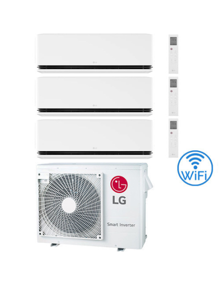 Climatizzatore Condizionatore LG Dualcool Deluxe R32 Wifi Trial Split Dual Inverter 9000 + 9000 + 9000 BTU con U.E. MU3R19 NO...