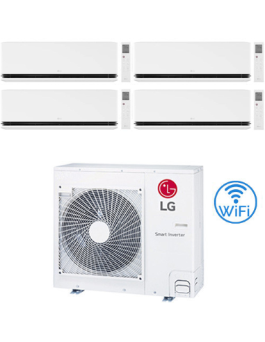 Climatizzatore Condizionatore LG Dualcool Deluxe R32 Wifi Quadri Split Dual Inverter 9000 + 9000 + 9000 + 9000 BTU con U.E. M...