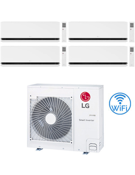 Climatizzatore Condizionatore LG Dualcool Deluxe R32 Wifi Quadri Split Dual Inverter 9000 + 9000 + 9000 + 9000 BTU con U.E. M...