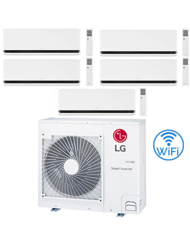 Climatizzatore Condizionatore LG Dualcool Deluxe R32 Wifi Penta Split Dual Inverter 9000 + 9000 + 9000 + 9000 + 9000 BTU con ...