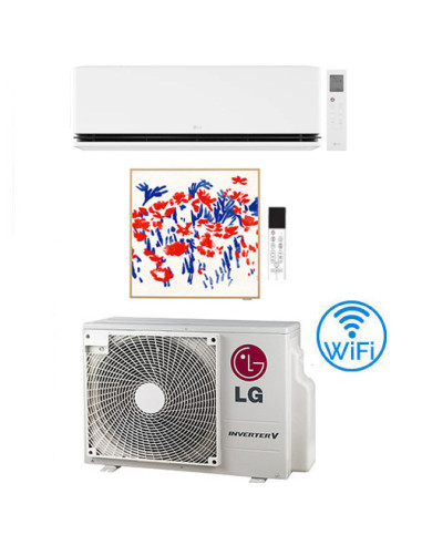 Climatizzatore Condizionatore LG Dualcool Deluxe + Artcool Gallery PHOTO R32 Wifi Dual Split Dual Inverter 12000 + 18000 BTU ...