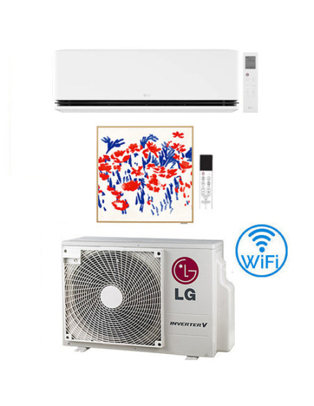 Climatizzatore Condizionatore LG Dualcool Deluxe + Artcool Gallery PHOTO R32 Wifi Dual Split Dual Inverter 12000 + 18000 BTU ...