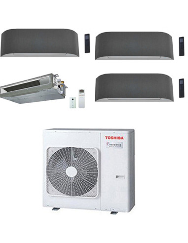 Climatizzatore Condizionatore Toshiba Canalizzabile + HAORI R32 QUADRI Split Inverter 10000 + 10000 + 13000 + 13000 (9000 + 9...