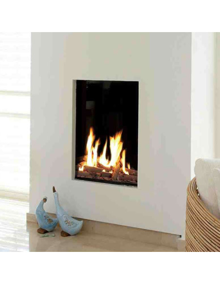 Camino a gas Luxury British Fires Serie Linea 40 CON TELECOMANDO SYMAX MULTIFUNZIONE, ECO MODE - Climaway