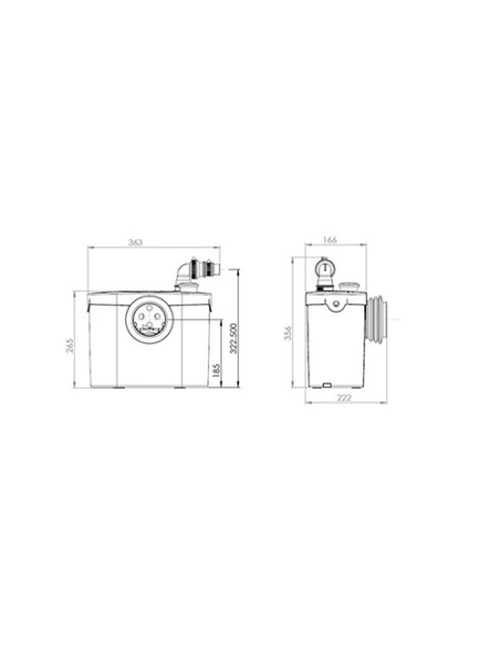 SFA SANITOP UP trituratore WC + LAVABO - Climaway