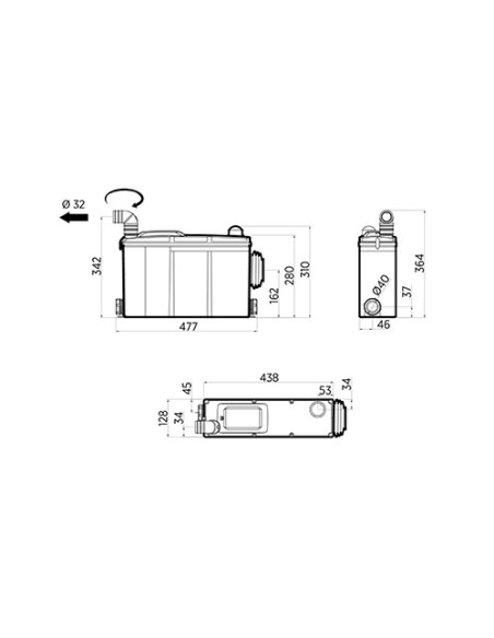 SFA Trituratore Watersan 6 WS6 wc - lavabo - bidet - doccia - Climaway