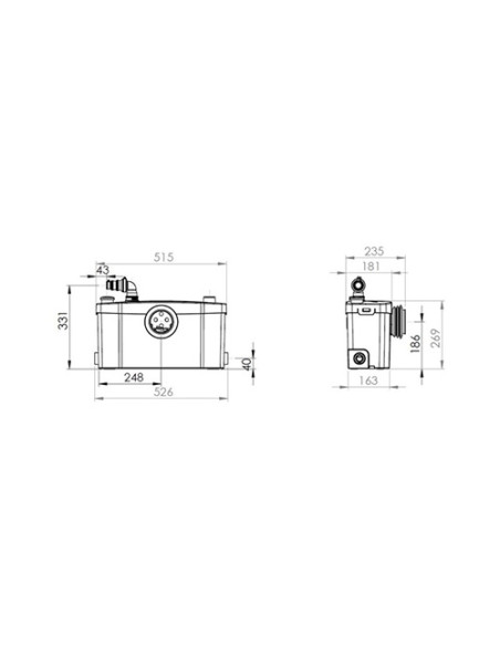 SFA SANIPLUS UP scarico bagno completo - Climaway