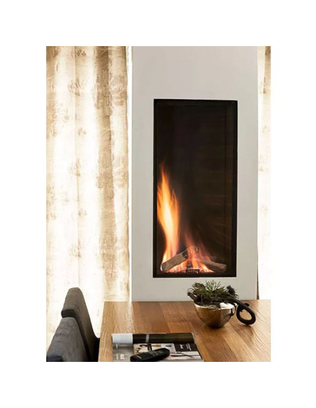 Camino a gas Luxury British Fires Serie Linea 40X90 CON TELECOMANDO SYMAX MULTIFUNZIONE, ECO MODE - Climaway