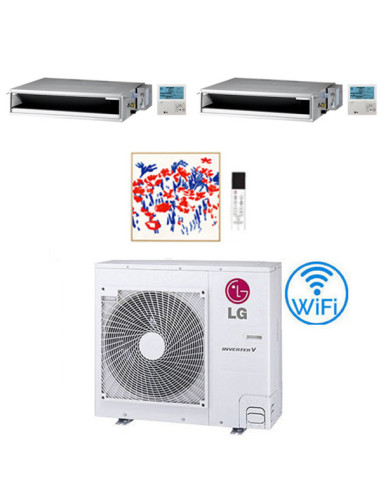 Climatizzatore Condizionatore LG Canalizzabile R32 Trial Split Inverter 12000 + 18000 + 18000 BTU con U.E. MU5R30 NOVITÁ Clas...