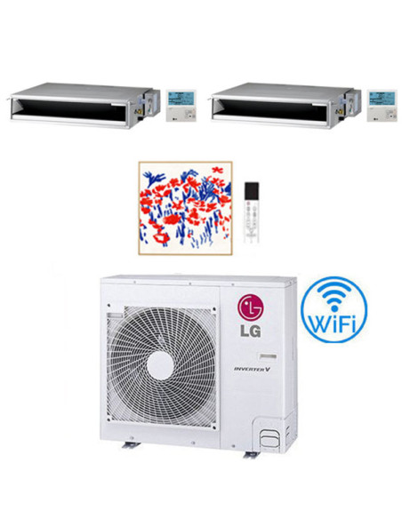 Climatizzatore Condizionatore LG Canalizzabile R32 Trial Split Inverter 12000 + 18000 + 18000 BTU con U.E. MU5R30 NOVITÁ Clas...