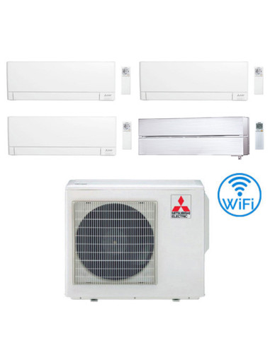 Climatizzatore Condizionatore Mitsubishi MSZ-AY + Kirigamine Style Bianco Perla Wifi R32 Quadri Split Inverter 7000 + 7000 + ...