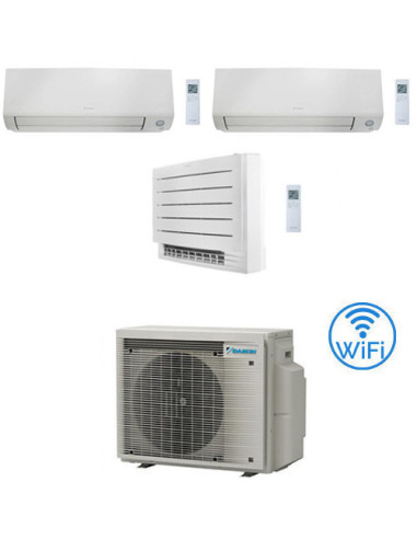 Climatizzatore GARANZIA ITALIA Daikin Perfera All Seasons + Console Wifi Trial Split Inverter 9000 + 9000 + 12000 BTU con U.E...