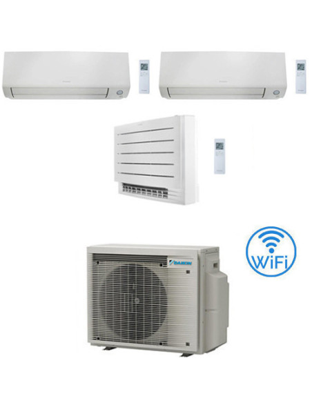 Climatizzatore GARANZIA ITALIA Daikin Perfera All Seasons + Console Wifi Trial Split Inverter 9000 + 9000 + 12000 BTU con U.E...