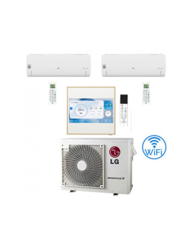 Climatizzatore Condizionatore LG Libero Smart + Artcool Gallery LCD R32 Trial Split Inverter 7000 + 7000 + 9000 BTU con U.E. ...