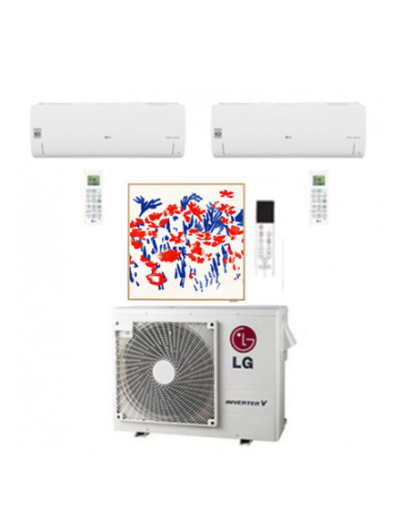 Climatizzatore Condizionatore LG Libero Smart + Artcool Gallery PHOTO R32 Trial Split Inverter 7000 + 7000 + 9000 BTU con U.E...