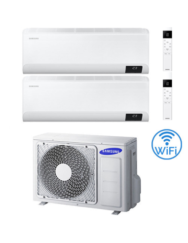 Climatizzatore Condizionatore Samsung Windfree Elite R32 Wifi Dual Split Inverter 9000 + 12000 BTU con U.E. AJ040TXJ2KG/EU NO...