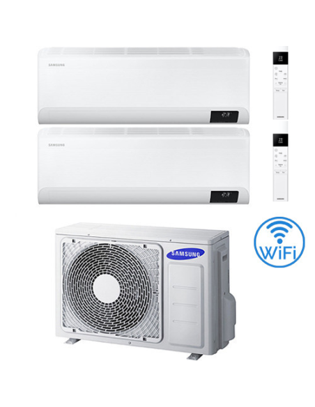 Climatizzatore Condizionatore Samsung Windfree Elite R32 Wifi Dual Split Inverter 9000 + 12000 BTU con U.E. AJ040TXJ2KG/EU NO...