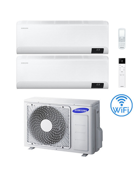 Climatizzatore Condizionatore Samsung CEBU + WindFree Elite R32 Wifi Dual Split Inverter 9000 + 12000 BTU con U.E. AJ040TXJ2K...