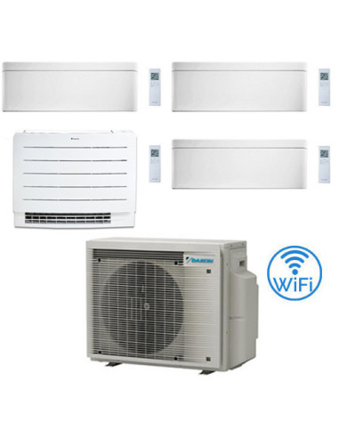 Climatizzatore GARANZIA ITALIA Daikin Stylish Bianco + Console WiFi Quadri Split Inverter 9000 + 9000 + 12000 + 12000 BTU con...