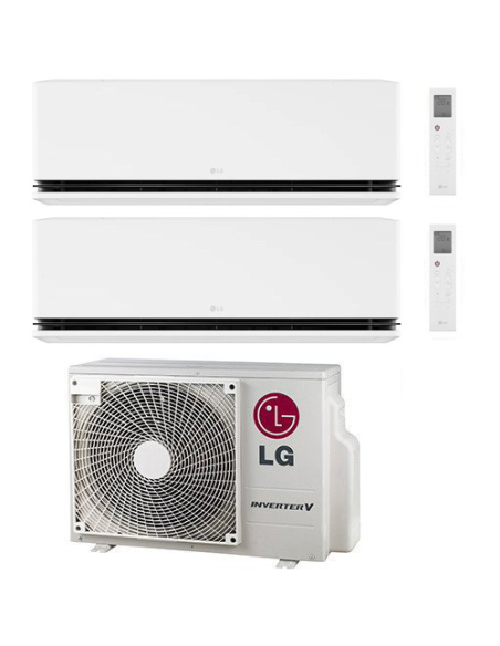 Climatizzatore Condizionatore LG Dualcool Deluxe R32 Wifi Dual Split Dual Inverter 12000 + 12000 BTU con U.E. MU4R25 NOVITÁ C...