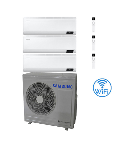 Climatizzatore Condizionatore Samsung Windfree Elite R32 Wifi Trial Split Inverter 9000 + 9000 + 9000 BTU con U.E. AJ080TXJ4K...