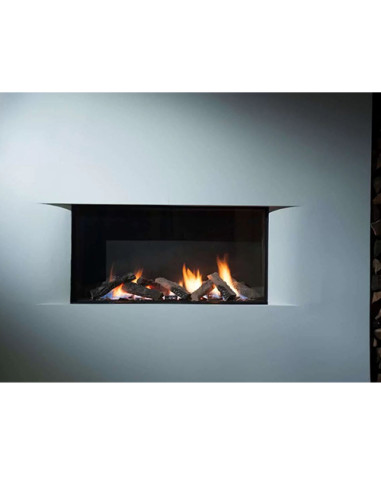 Camino a gas Luxury British Fires Serie Linea 75 CON TELECOMANDO SYMAX MULTIFUNZIONE, ECO MODE - Climaway