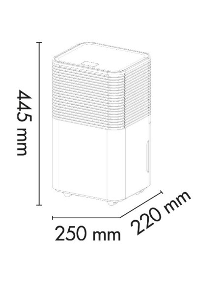 Deumidificatore Argo Lilium Art 13 Litri consigliabile per ambienti di 20 m2, con 3 modalità e con display a led - Climaway
