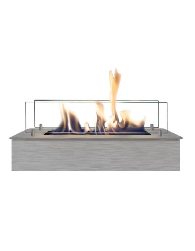 Bruciatore Bioetanolo Manuale British Fires Serie 4114L ACCIAIO CON BORDO 41x14 INCASSO - Climaway