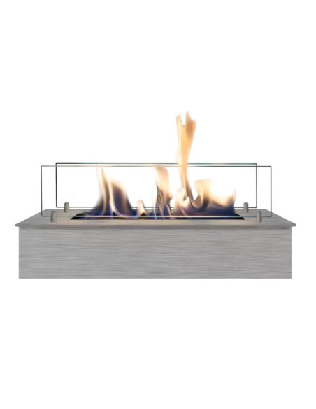 Bruciatore Bioetanolo Manuale British Fires Serie 4114L ACCIAIO CON BORDO 41x14 INCASSO - Climaway