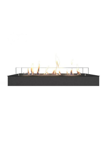 Bruciatore Bioetanolo Manuale British Fires Serie 8014L NERO CON BORDO 80X14 INCASSO - Climaway