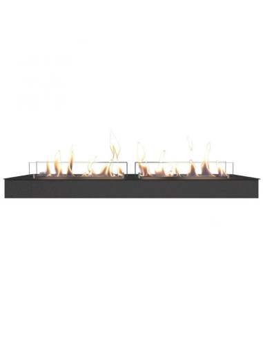 Bruciatore Bioetanolo Manuale British Fires Serie 11814L NERO CON BORDO 118X14 INCASSO - Climaway